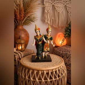vintage Thai Khon or Lakhon Dancer dolls